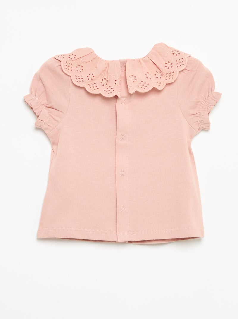 T-shirt 'Minnie' di 'Disney' a maniche corte con volant Rosa - Kiabi