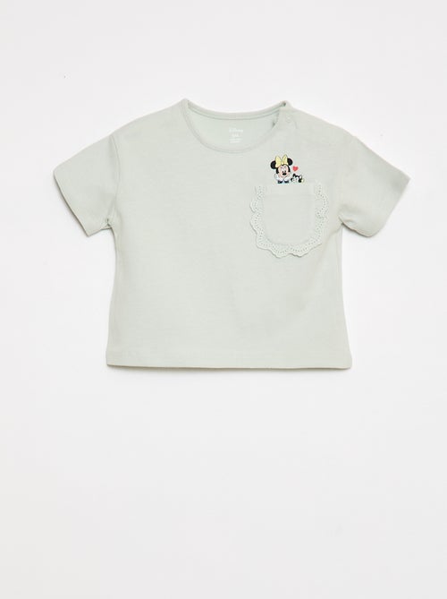T-shirt 'Minnie' 'Disney' a maniche corte e tasca a volant - Kiabi