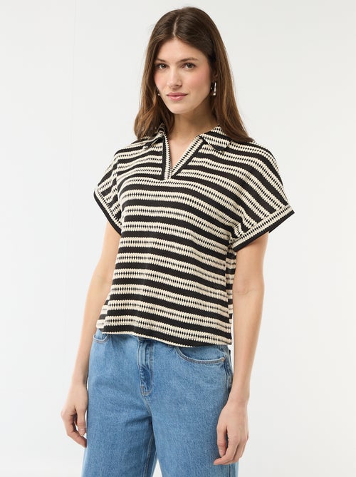 T-shirt modello polo colorato - Kiabi