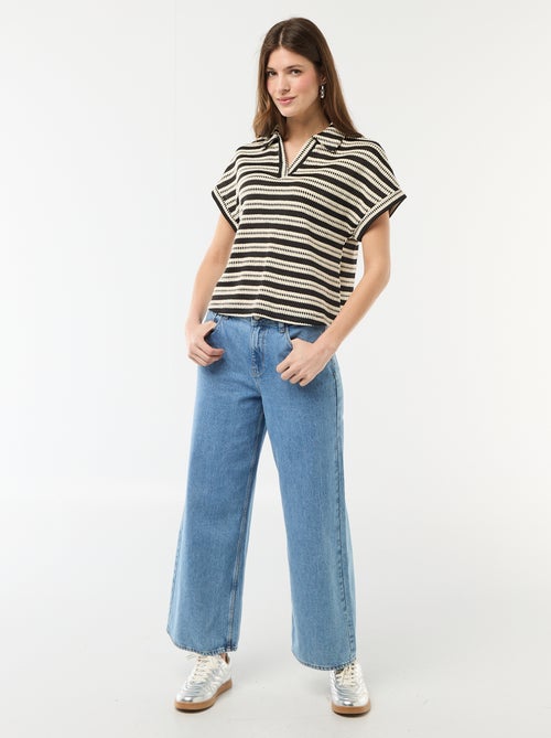 T-shirt modello polo colorato - Kiabi