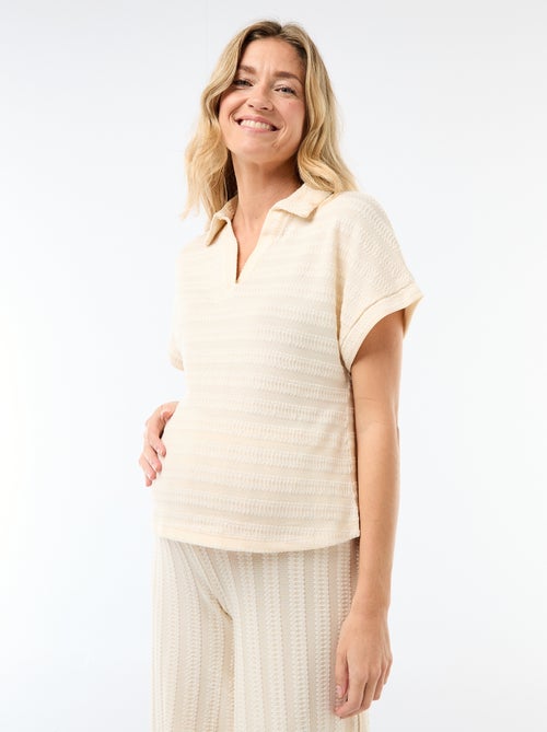 T-shirt modello polo colorato - Kiabi