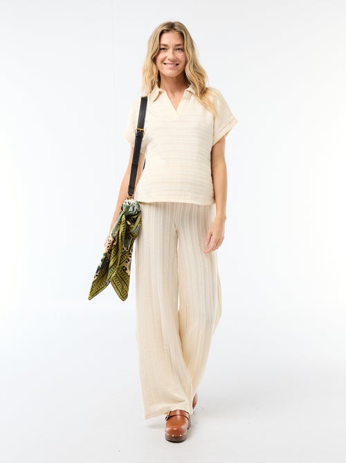 T-shirt modello polo colorato - Kiabi