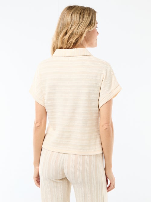 T-shirt modello polo colorato - Kiabi