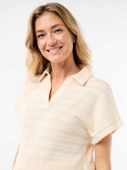 T-shirt modello polo colorato - Kiabi