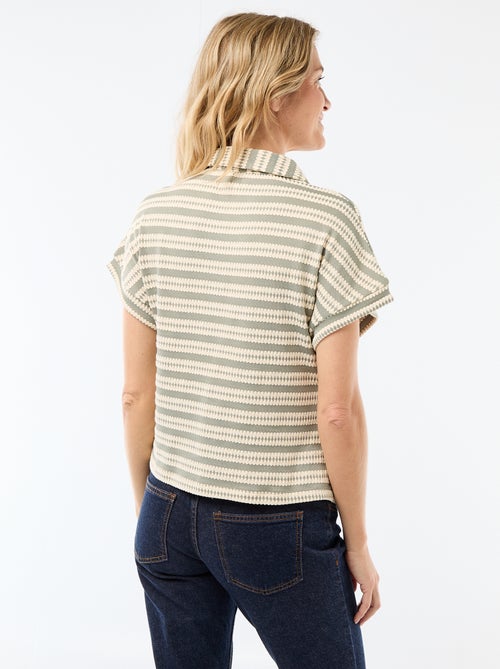 T-shirt modello polo colorato - Kiabi