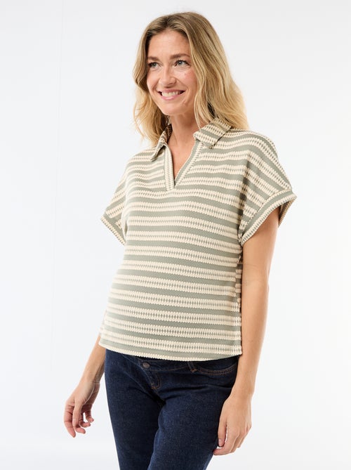 T-shirt modello polo colorato - Kiabi