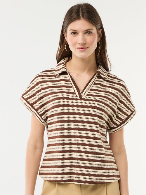 T-shirt modello polo colorato - Kiabi