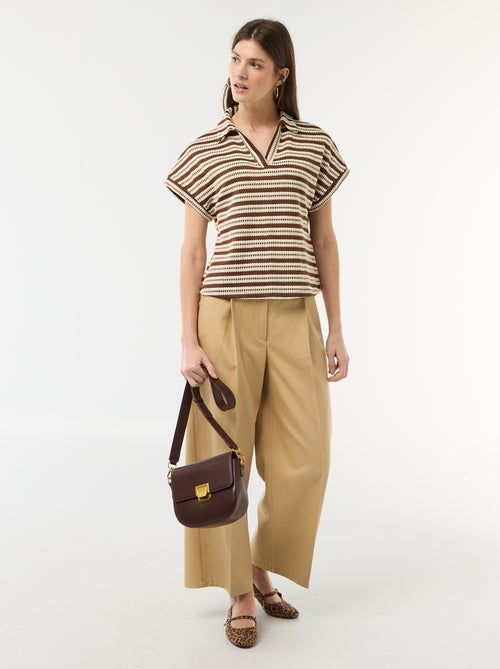 T-shirt modello polo colorato - Kiabi