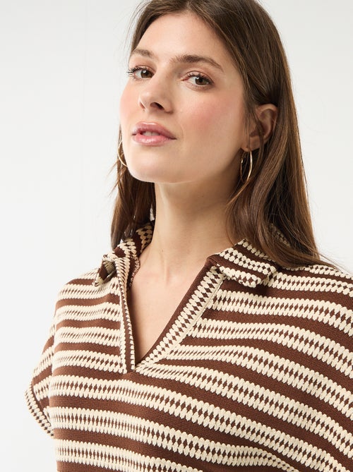 T-shirt modello polo colorato - Kiabi