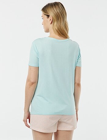 T-shirt morbida con scollo a V
