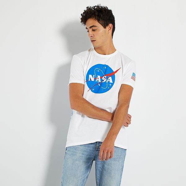 T-shirt 'NASA' uomo - bianco - Kiabi - 13,00€