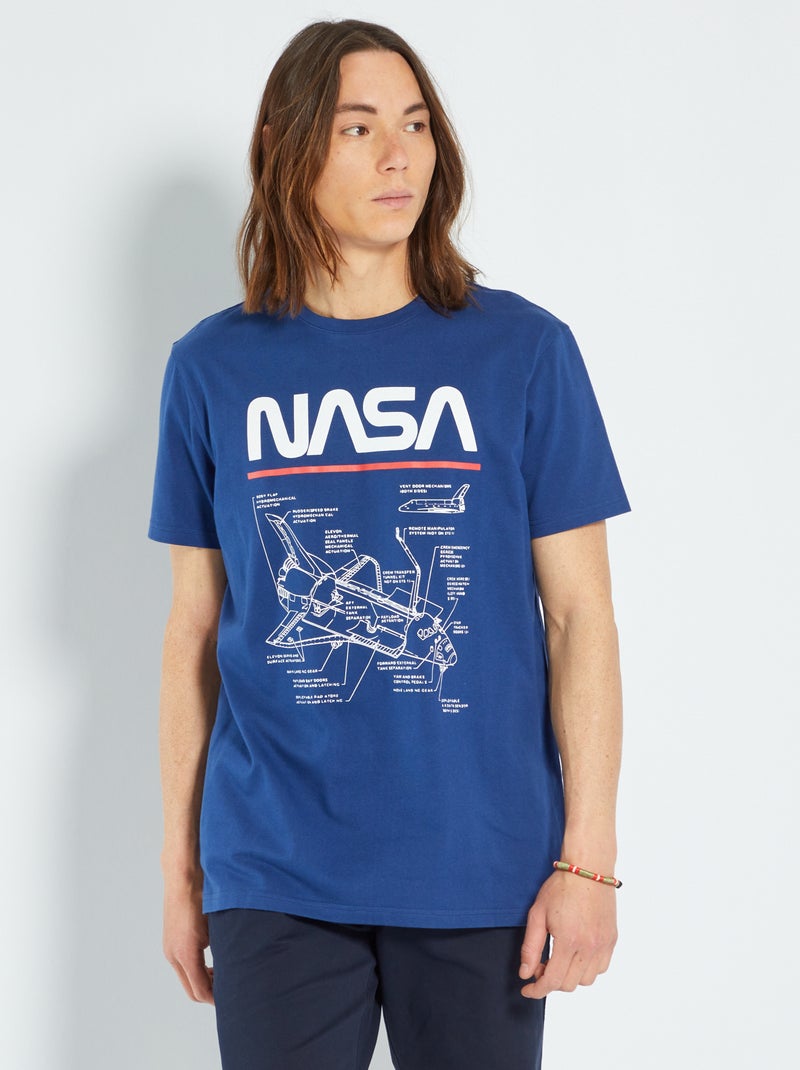 T-shirt 'Nasa' in jersey BLU - Kiabi