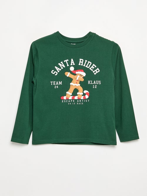 T-shirt \'Natale\' a maniche lunghe - Kiabi