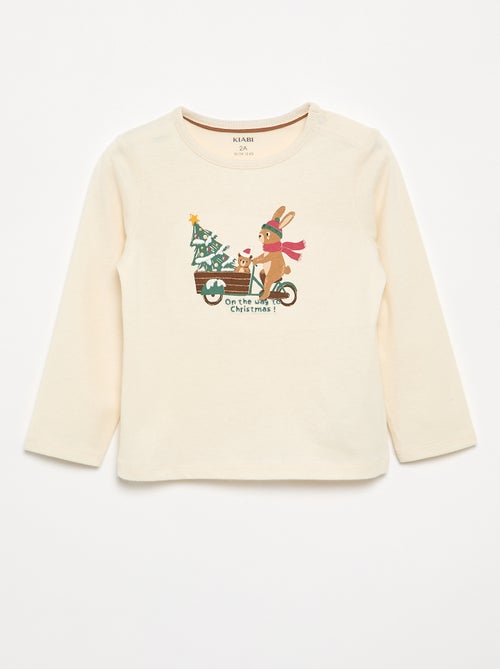 T-shirt natalizia a maniche lunghe - Kiabi T-shirt natalizia a maniche lunghe - Kiabi