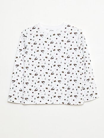 T-shirt natalizia a maniche lunghe