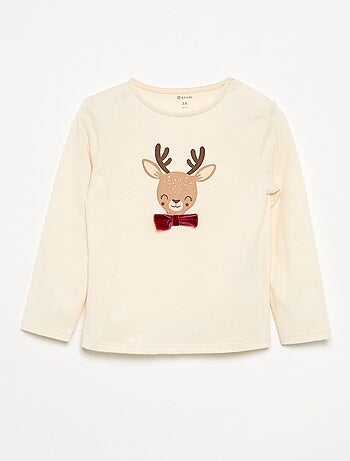 T-shirt natalizia a maniche lunghe