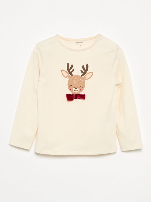 T-shirt natalizia a maniche lunghe - Kiabi T-shirt natalizia a maniche lunghe - Kiabi