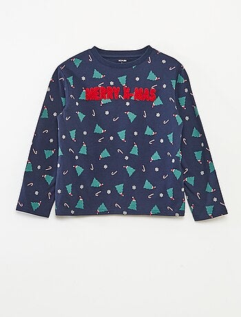 T-shirt natalizia a maniche lunghe