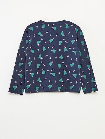 T-shirt natalizia a maniche lunghe