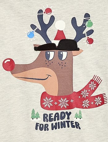 T-shirt natalizia a maniche lunghe