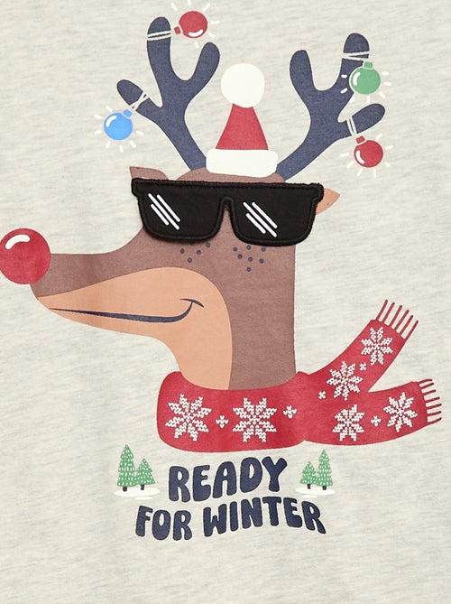 T-shirt natalizia a maniche lunghe - Kiabi