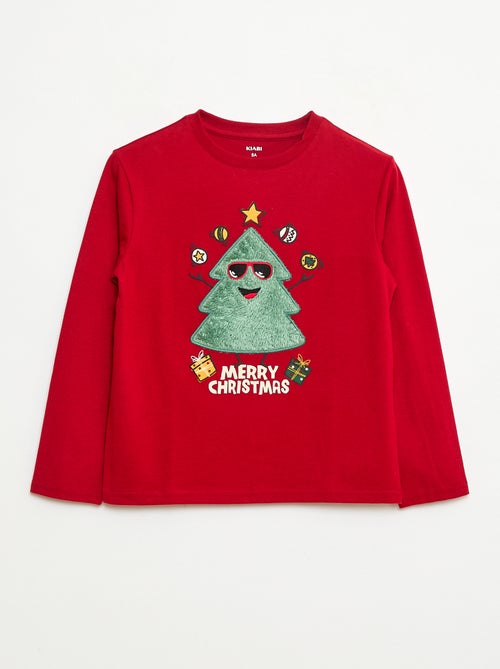 T-shirt natalizia a maniche lunghe - Kiabi
