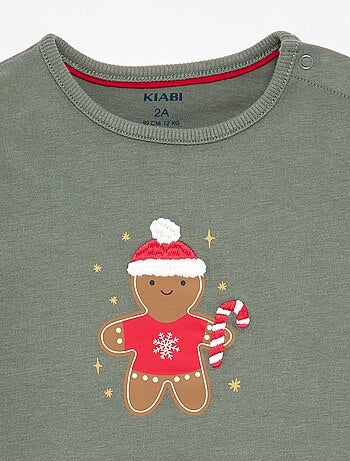 T-shirt natalizia a maniche lunghe