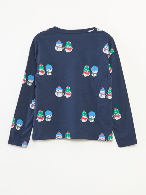 T-shirt natalizia ampia in jersey di cotone - Kiabi