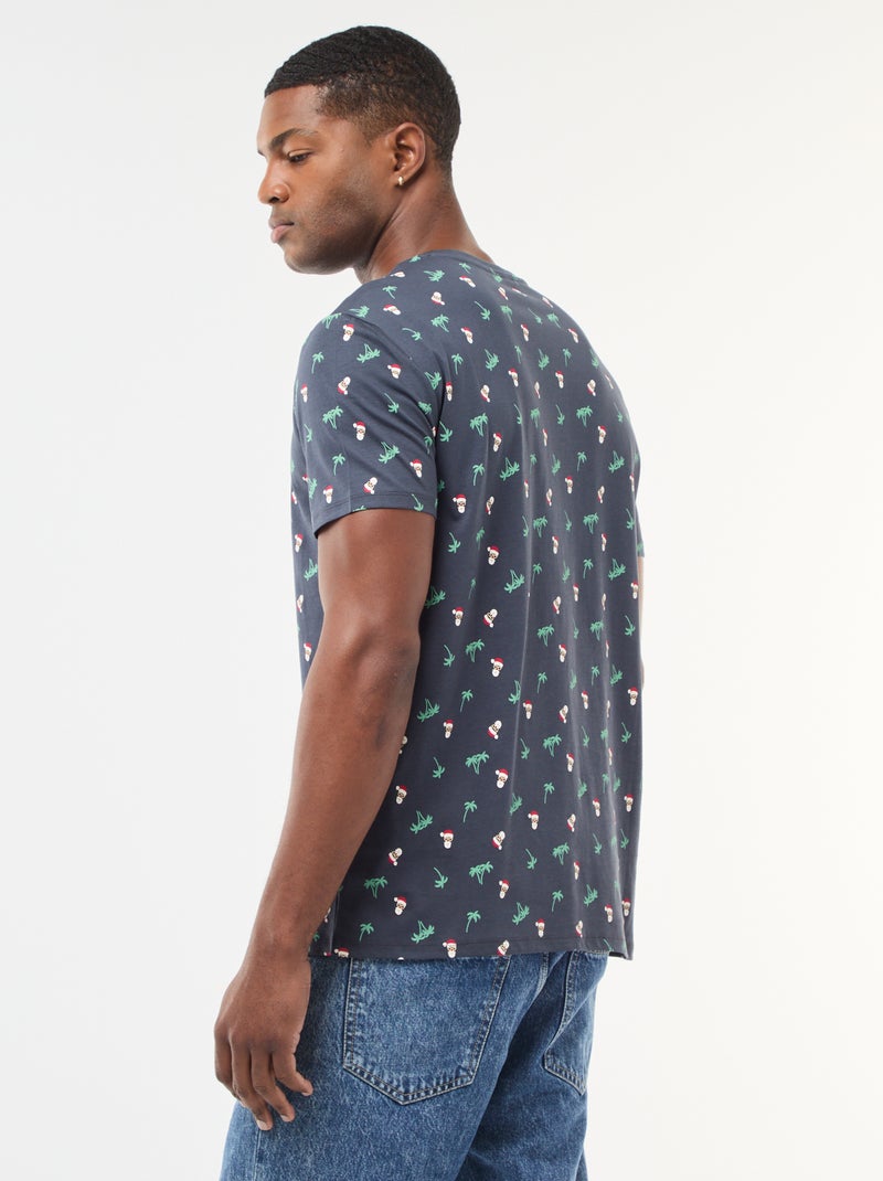 T-shirt natalizia fantasia Blu - Kiabi