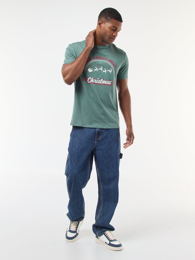T-shirt natalizia fantasia Verde - Kiabi