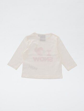 T-shirt natalizia stampata 'Snoopy' in cotone