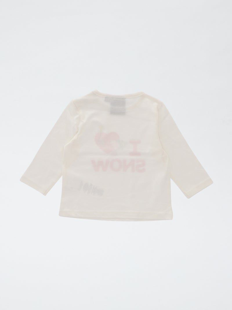 T-shirt natalizia stampata 'Snoopy' in cotone Bianco - Kiabi