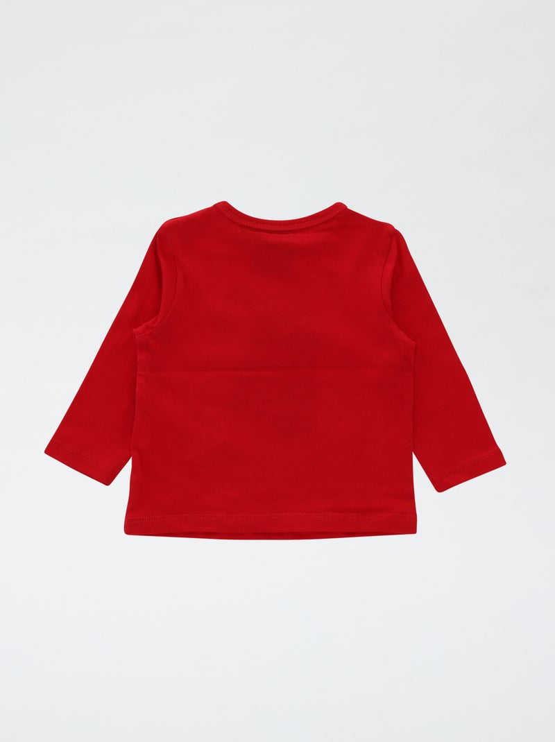 T-shirt natalizia stampata 'Snoopy' in cotone Rosso - Kiabi
