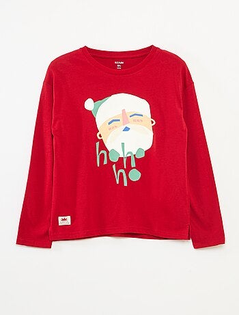 T-shirt natalizia taglio ampio in jersey di cotone