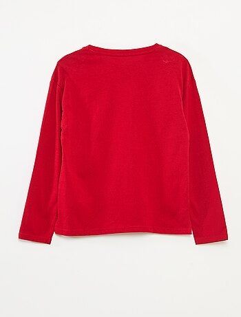 T-shirt natalizia taglio ampio in jersey di cotone