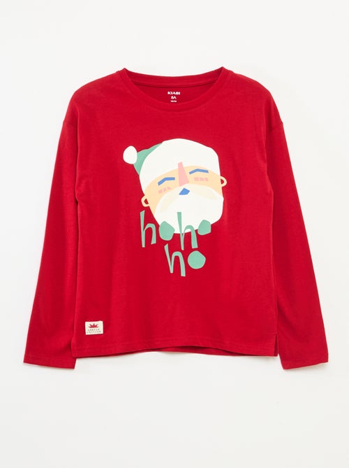 T-shirt natalizia taglio ampio in jersey di cotone - Kiabi