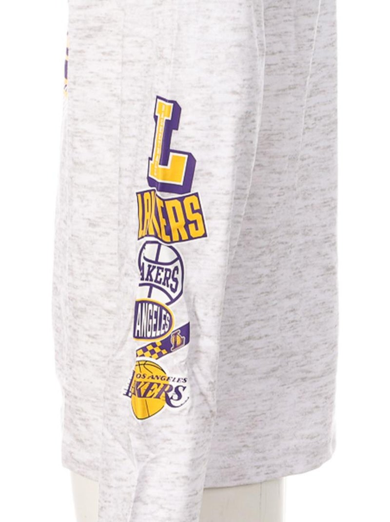 T-shirt NBA Los Angeles Lakers a Maniche Lunghe per Ragazzo Grigio argentato - Kiabi