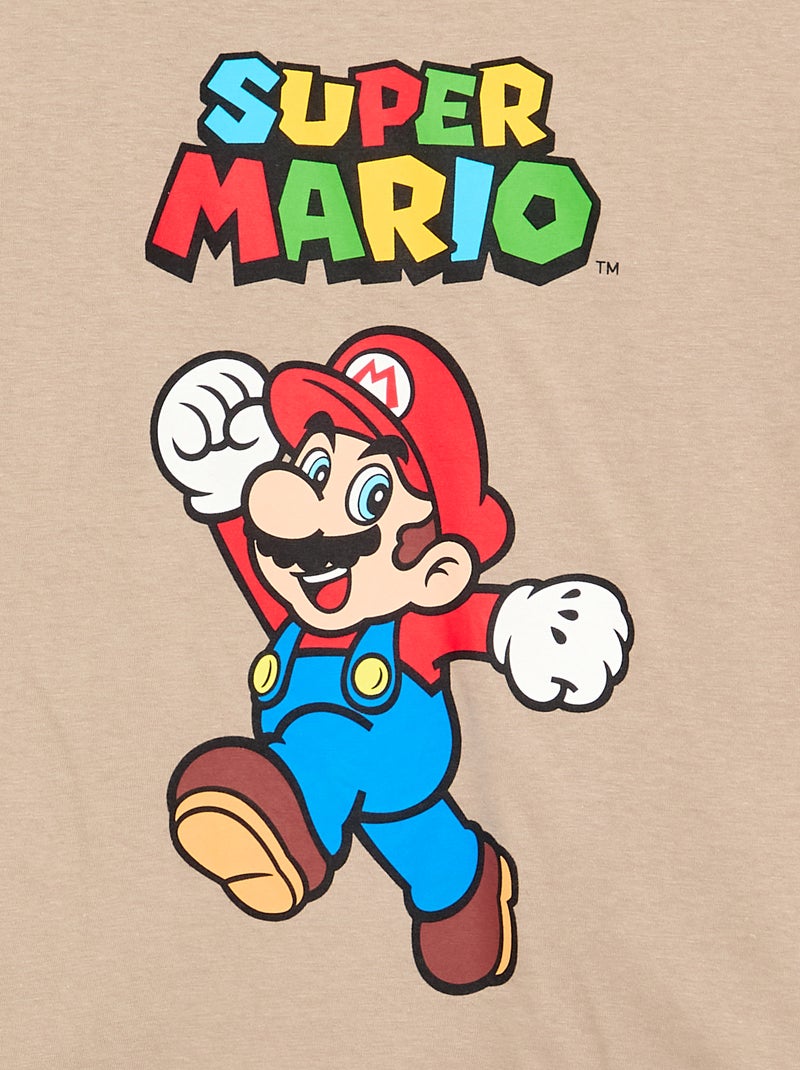 T-shirt "Nintendo" "Mario" a maniche lunghe Grigio - Kiabi
