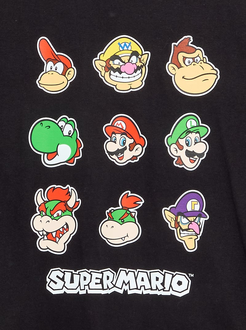T-shirt "Nintendo" "Mario" a maniche lunghe Nero - Kiabi