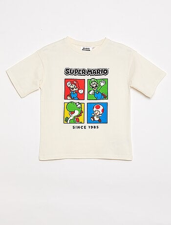 T-shirt 'Nintendo' 'Mario' in cotone tinta unita