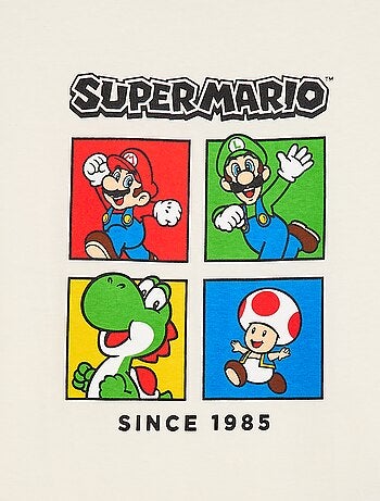 T-shirt 'Nintendo' 'Mario' in cotone tinta unita