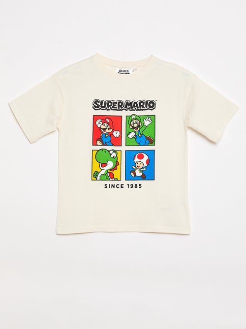 T-shirt 'Nintendo' 'Mario' in cotone tinta unita - Kiabi