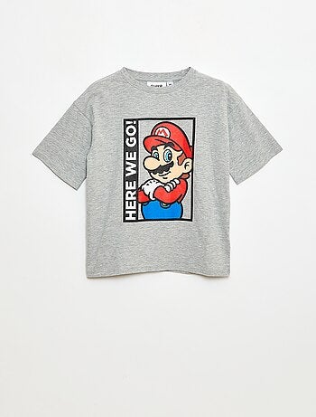 T-shirt 'Nintendo' 'Mario' in cotone tinta unita