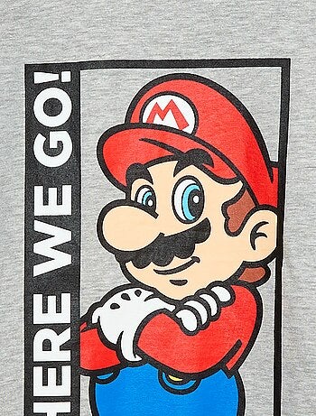 T-shirt 'Nintendo' 'Mario' in cotone tinta unita