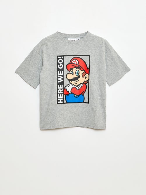 T-shirt 'Nintendo' 'Mario' in cotone tinta unita - Kiabi