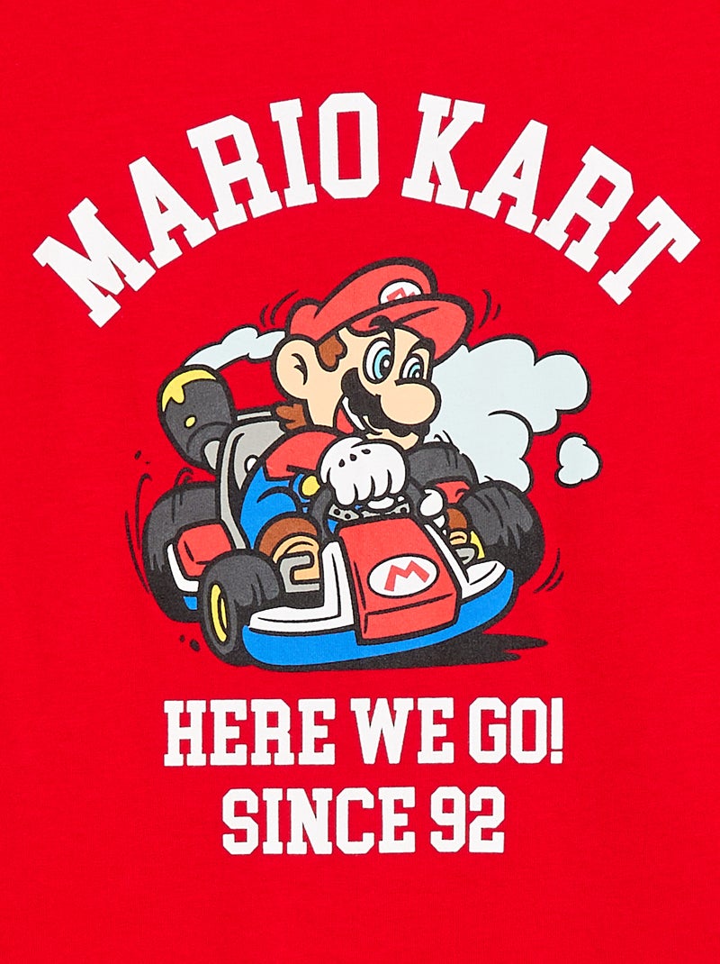 T-shirt 'Nintendo' 'Mario' in cotone tinta unita Rosso - Kiabi