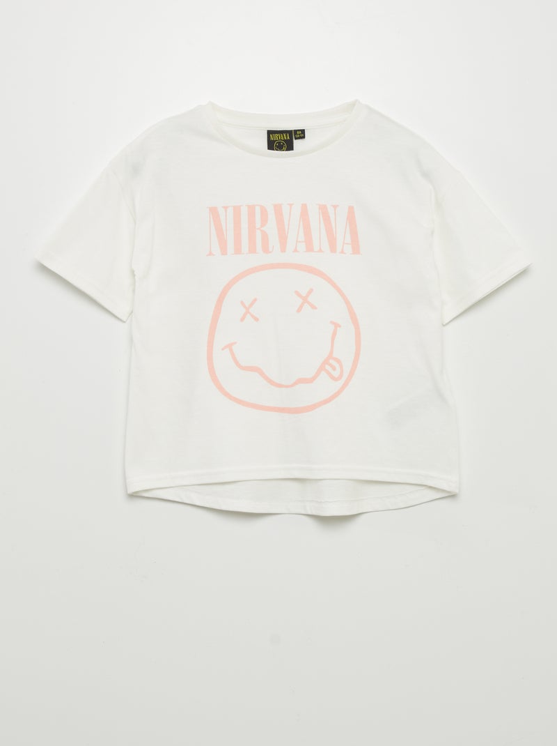 T-shirt 'Nirvana' a maniche corte BIANCO - Kiabi