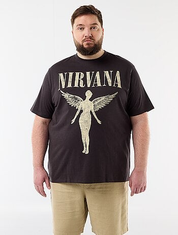 T-shirt 'Nirvana' a maniche corte stampato fronte/retro
