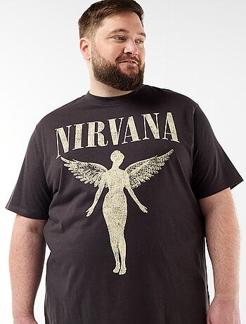 T-shirt 'Nirvana' a maniche corte stampato fronte/retro
