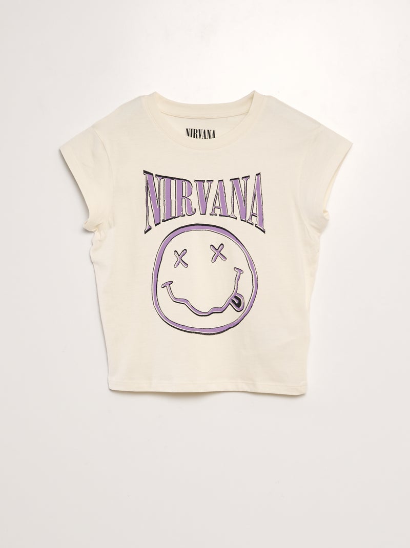 T-shirt 'Nirvana' BEIGE - Kiabi